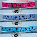 Spinnennetz-Katzenhalsband mit Glöckchen: Sicherheitsverschluss mit Sollbruchstelle