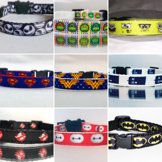 Cartoon Character Cat Collar: Safety Breakaway Buckle with Bell