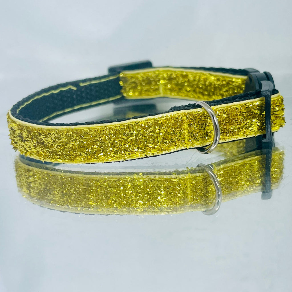 Gold Lametta Glitzer Sicherheits-Katzenhalsband