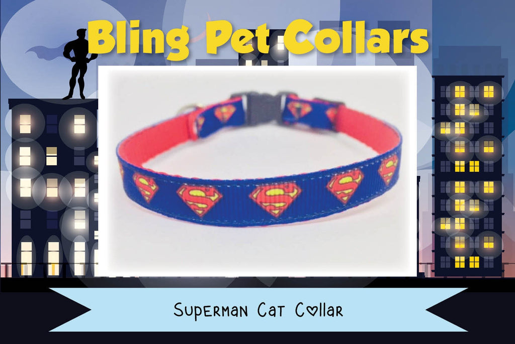 Supercat Blue Safety Breakaway Cat Collar