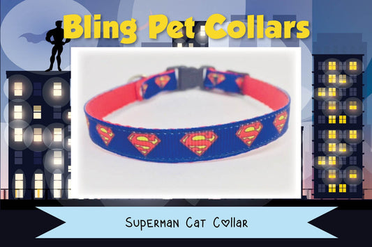 Supercat Blue Safety Breakaway Cat Collar
