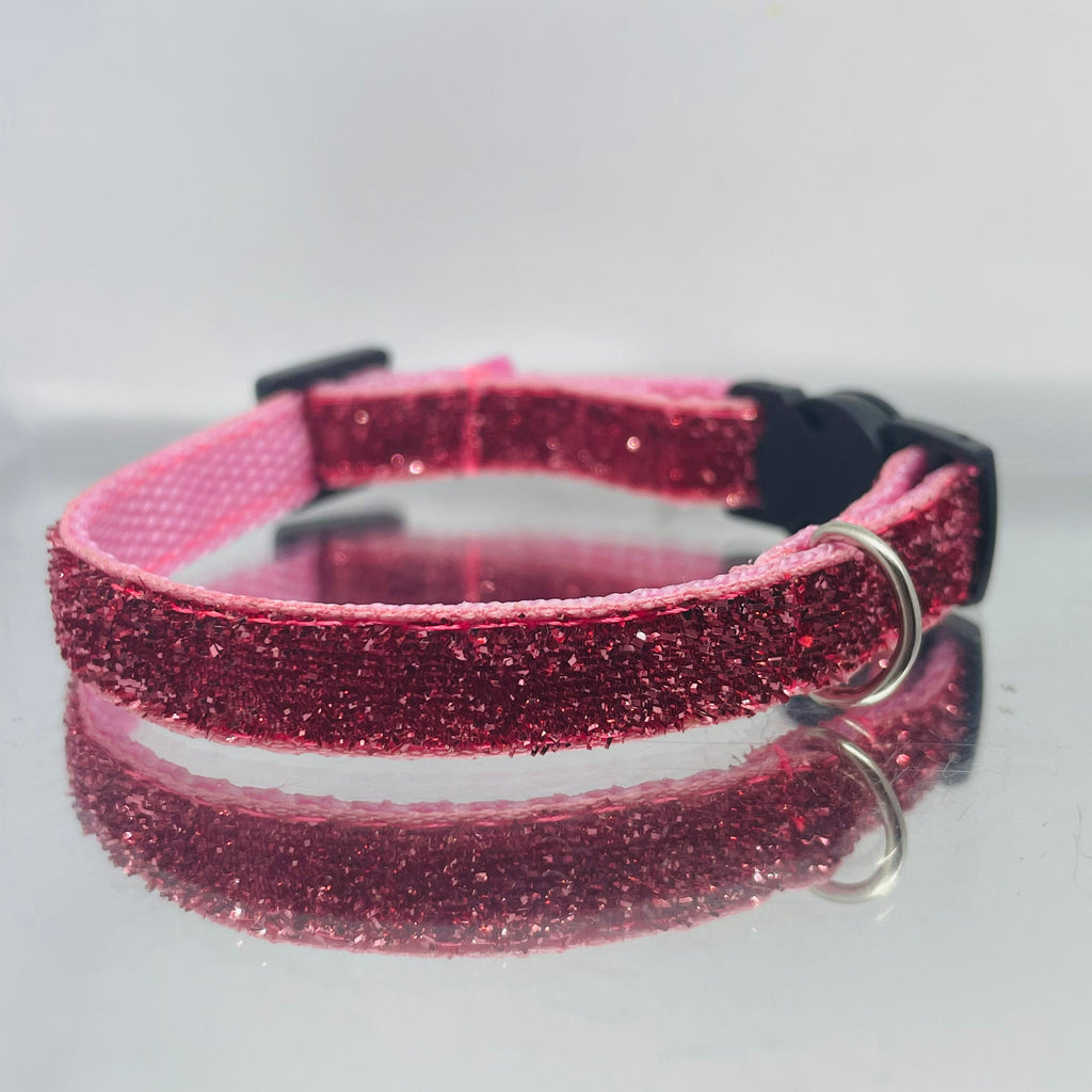 Roségold Lametta Glitzer Sicherheitskatzenhalsband