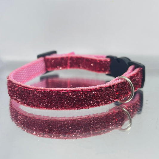 Rose Gold Tinsel Glitter Safety Cat Collar