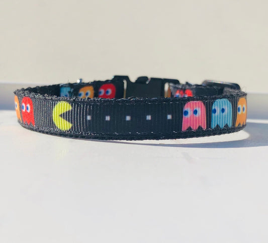 Pac-Man Safety Breakaway Cat Collar, Charm and Bell