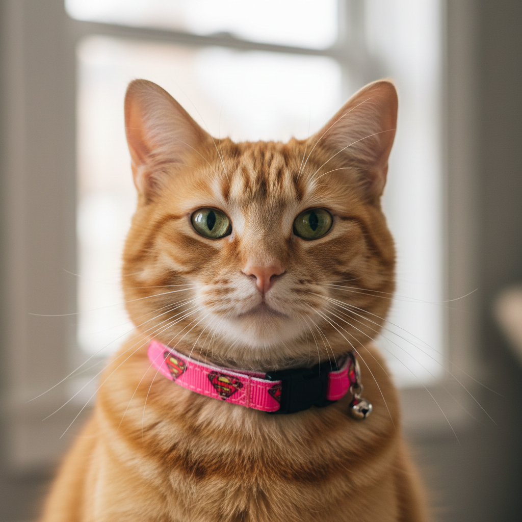 Vivid Pink Supercat Safety Breakaway Cat Collar and Bell