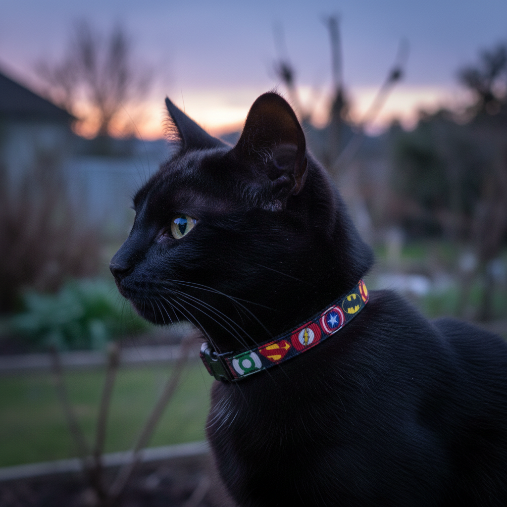Super Hero Safety Breakaway Cat Collar and Bell
