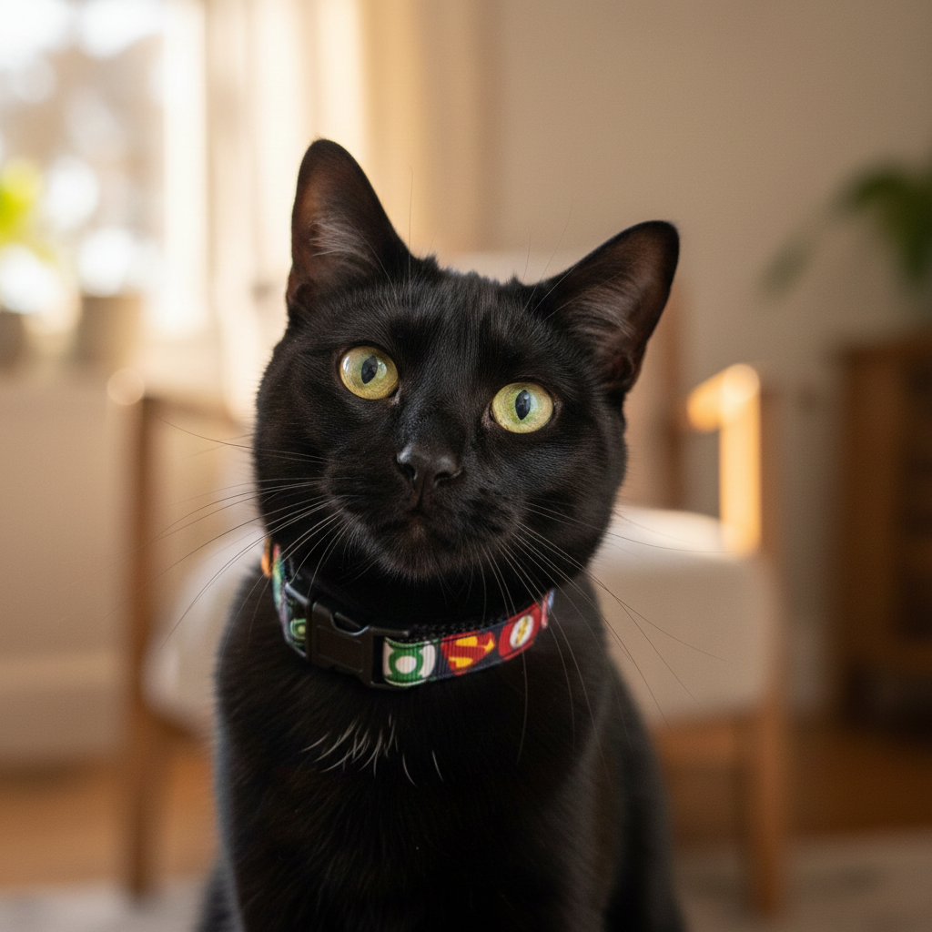 Super Hero Safety Breakaway Cat Collar and Bell