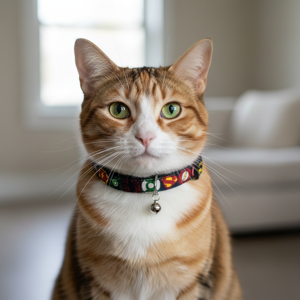 Super Hero Safety Breakaway Cat Collar and Bell