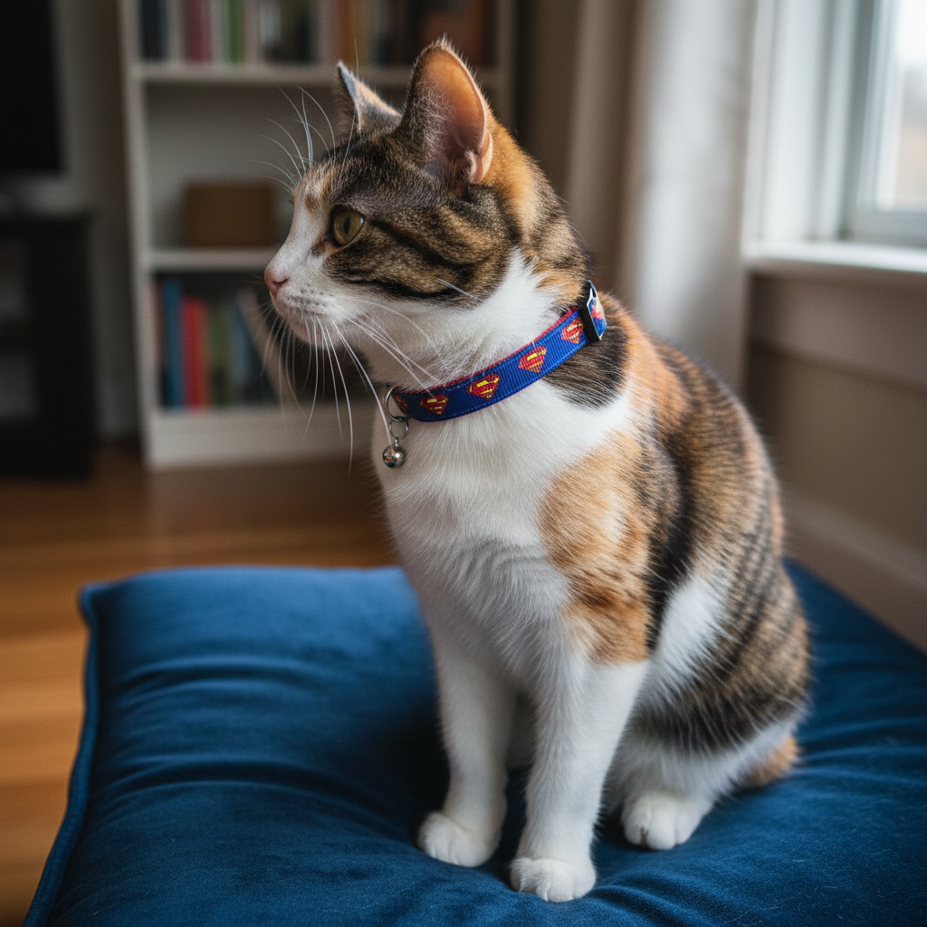 Supercat Blue Safety Breakaway Cat Collar