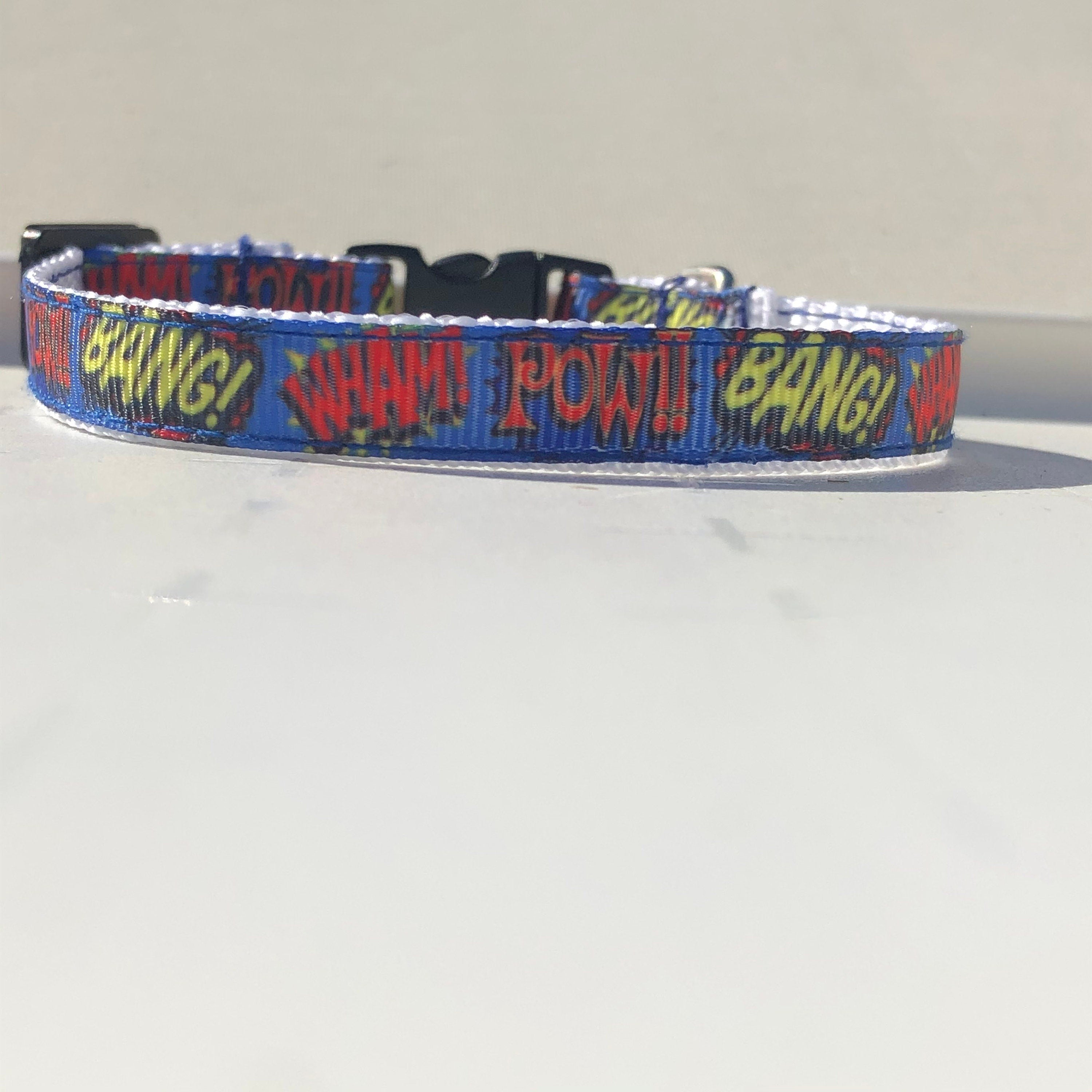 Comic Book Graphic Breakaway Cat Collar and Bell