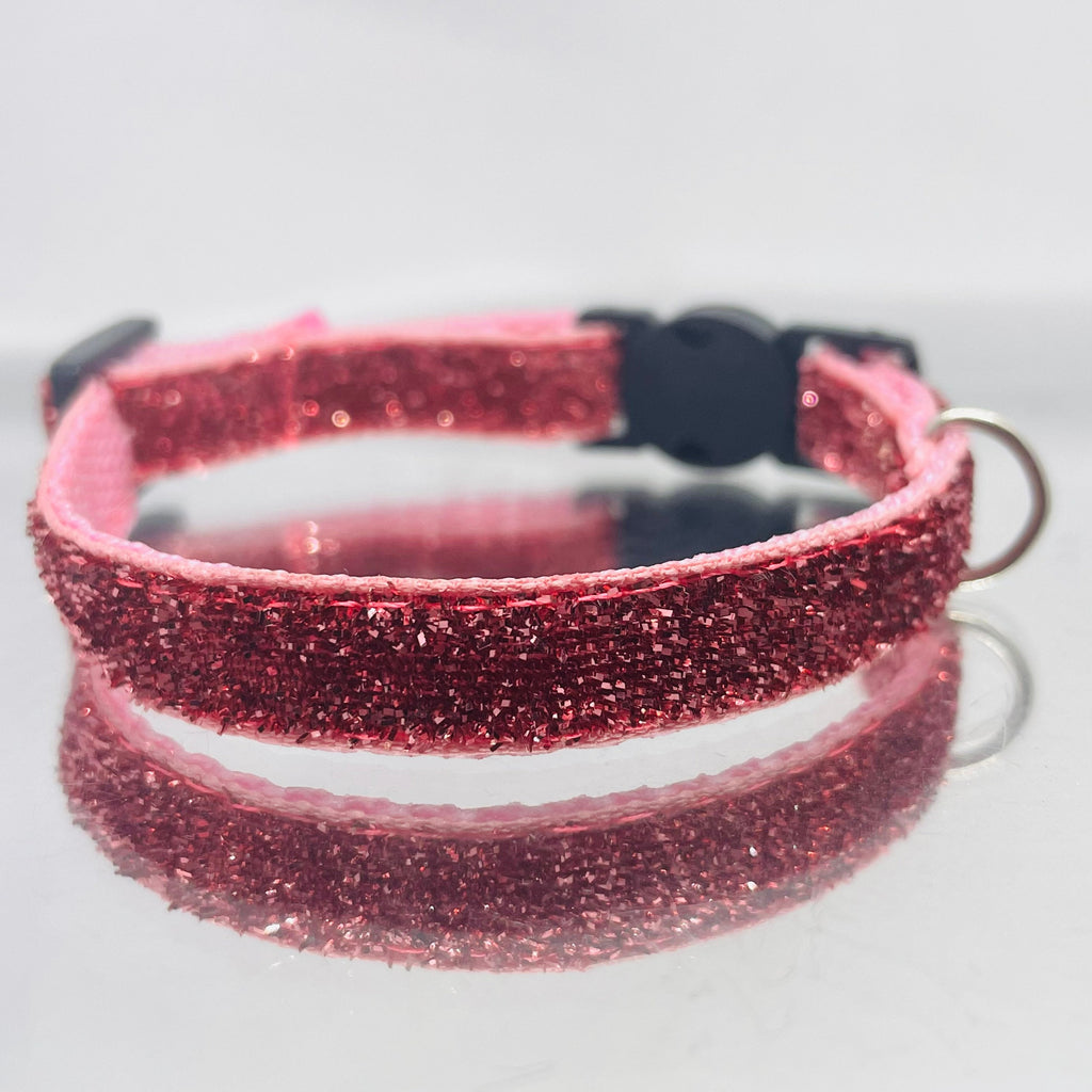 Roségold Lametta Glitzer Sicherheitskatzenhalsband