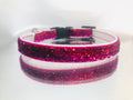Glitzer-Lametta-Katzenhalsband in Pink mit Sicherheitsverschluss
