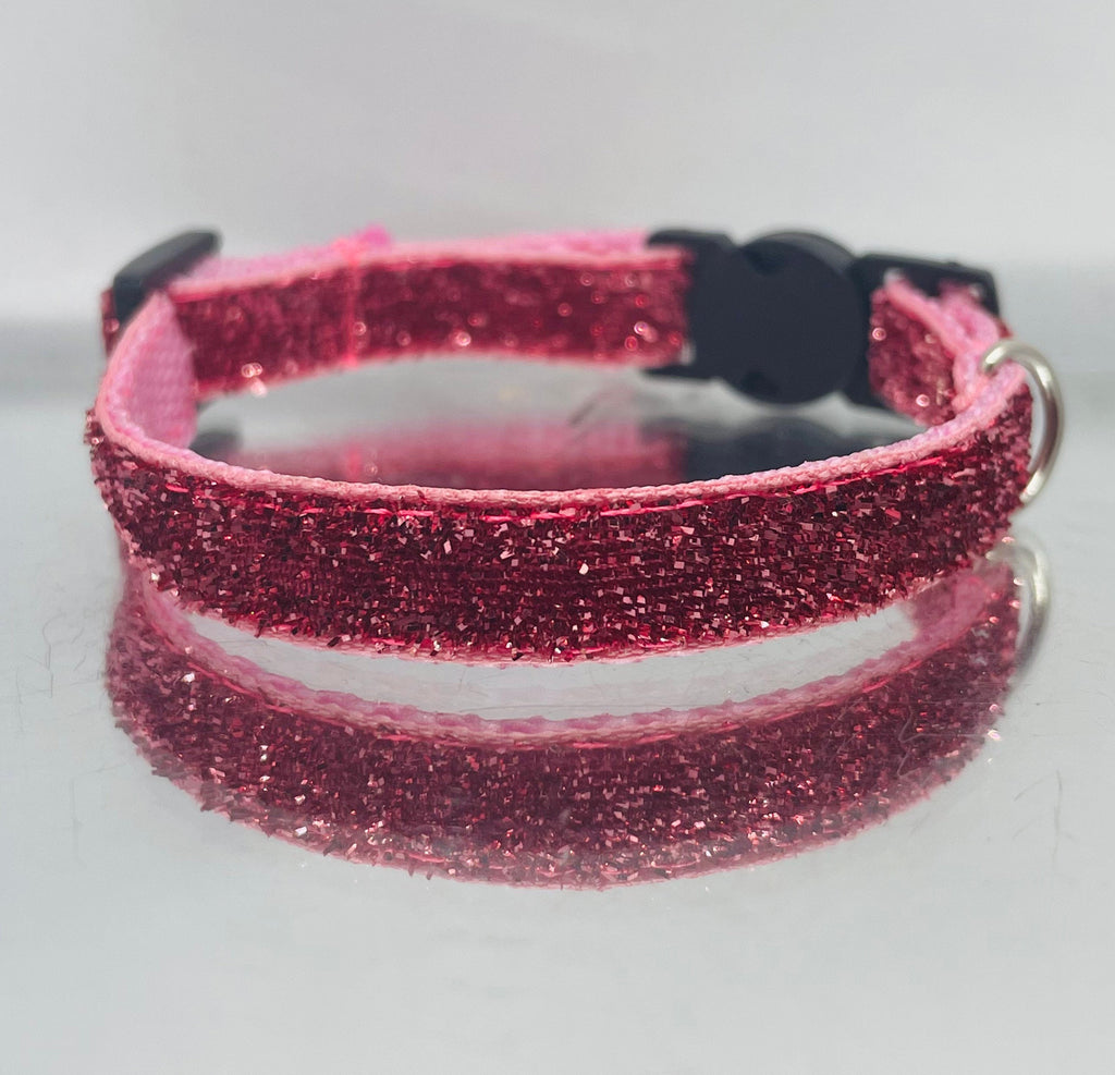 Roségold Lametta Glitzer Sicherheitskatzenhalsband