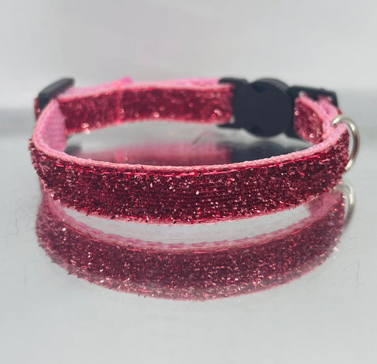 Rose Gold Tinsel Glitter Safety Cat Collar