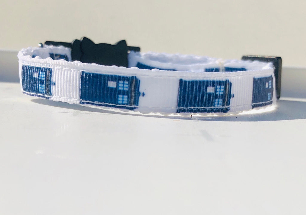 Collier de sécurité pour chat ou chien Doctor Who Tardis avec clochette